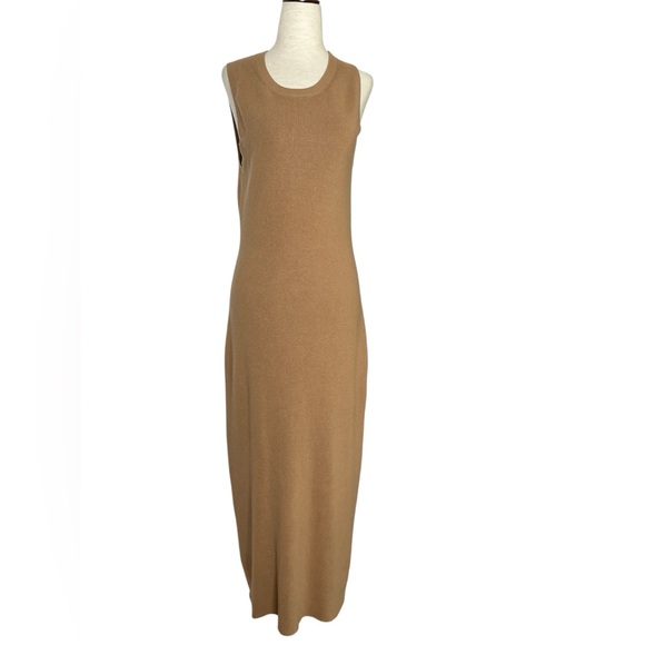 Jenni Kayne Sleeveless Knit Sweater Midi Dress in Camel Size Medium - Picture 3 of 10